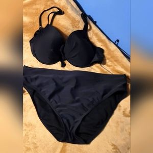 A 2 Piece Black Bathing Suit By Pursuit, Size XL